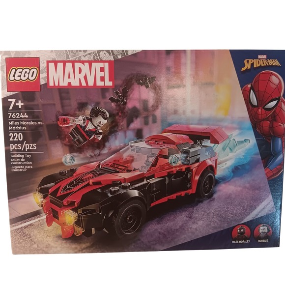 LEGO Marvel Spider-Man Miles Morales vs. Morbius Car Building Kit 76244 New - Picture 1 of 4
